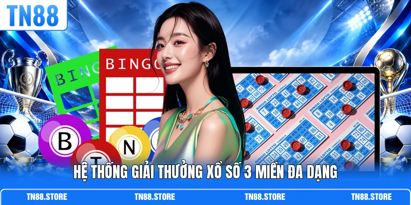 Hệ thống giải thưởng xổ số 3 miền đa dạng