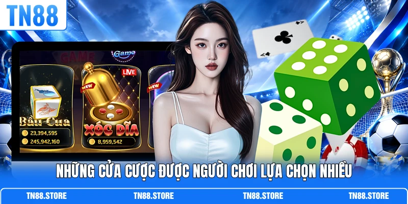 Những cửa cược được người chơi lựa chọn nhiều